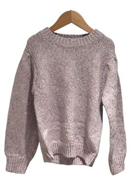 HUX pink/purple/white ‘rainbow sprinkles’ knit sweater - size 5